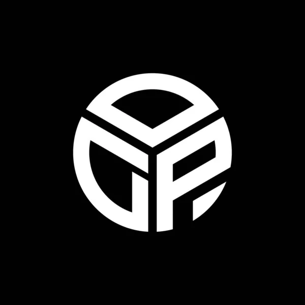 Siyah Arka Planda Odo Harfi Logo Tasarımı Odo Yaratıcı Harflerin — Stok Vektör