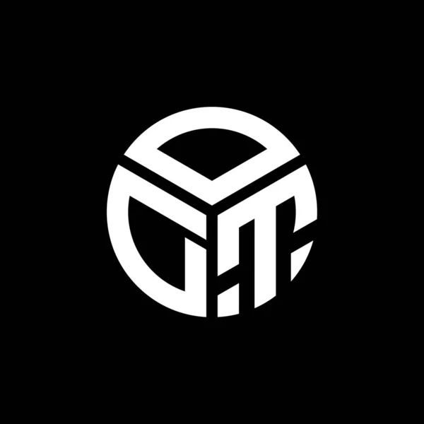 Odt Letter Logo Design Black Background Odt Creative Initials Letter — Stock Vector