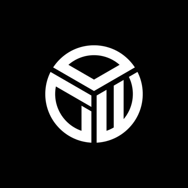 Дизайн Логотипа Odw Чёрном Фоне Творческие Инициалы Odw Буквенно Логотипная — стоковый вектор