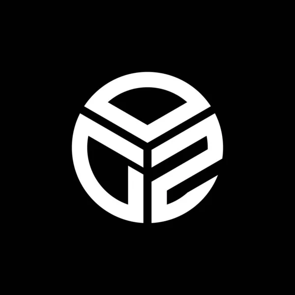 Odz Logo Ontwerp Zwarte Achtergrond Odz Creatieve Initialen Letter Logo — Stockvector