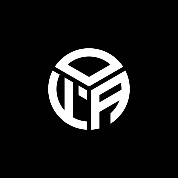 Diseño Del Logo Letra Ofa Sobre Fondo Negro Ofa Iniciales — Archivo Imágenes Vectoriales
