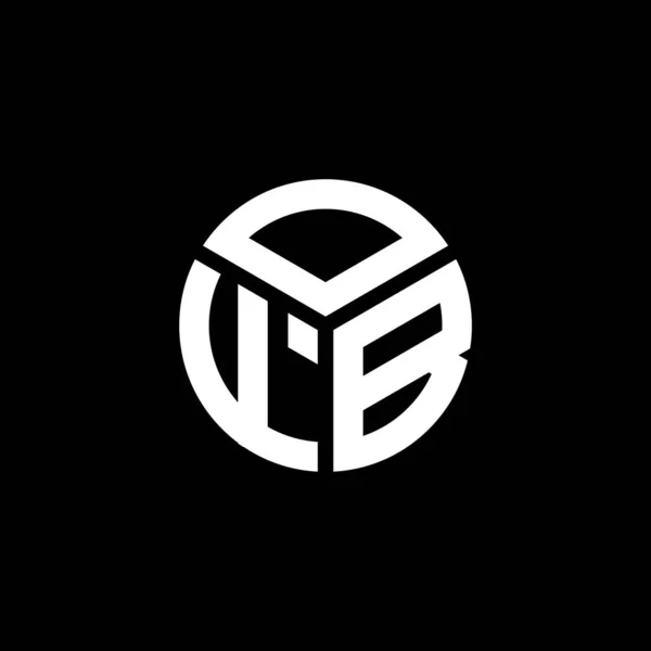 Дизайн Логотипа Ofb Чёрном Фоне Концепция Логотипа Креативными Инициалами Ofb — стоковый вектор