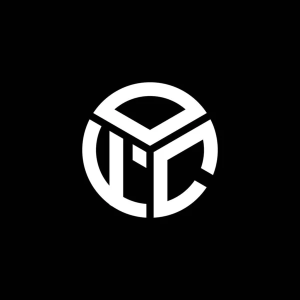Diseño Del Logotipo Letra Ofc Sobre Fondo Negro Ofc Iniciales — Archivo Imágenes Vectoriales