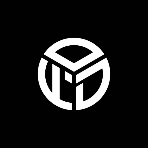 Design Logo Scrisorii Ofd Fundal Negru Ofd Creativ Iniţiale Literă — Vector de stoc