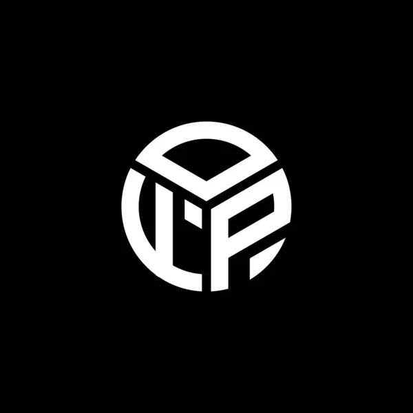 Ofp Logo Ontwerp Zwarte Achtergrond Ofp Creatieve Initialen Letter Logo — Stockvector