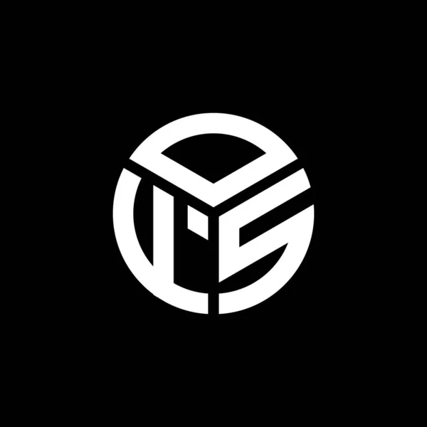 ブラックを基調としたOfsレターロゴデザイン Ofsクリエイティブイニシャルレターロゴコンセプト Ofs手紙デザイン — ストックベクタ