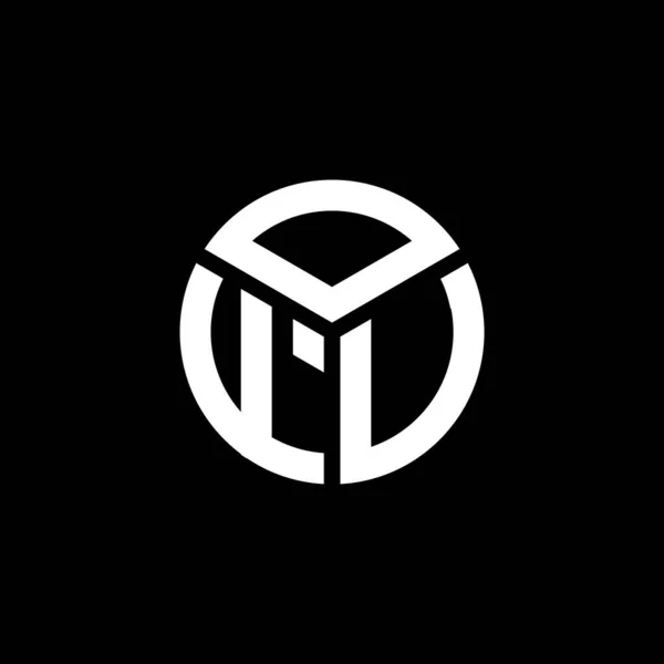 Ofu Logo Ontwerp Zwarte Achtergrond Ofu Creatieve Initialen Letter Logo — Stockvector