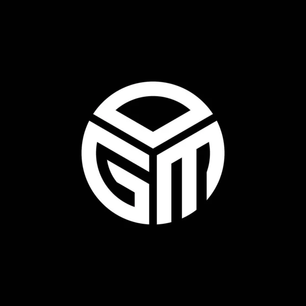 Ogm Letter Logo Design Auf Schwarzem Hintergrund Ogm Kreative Initialen — Stockvektor