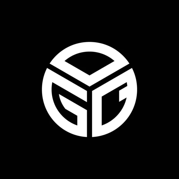 Design Logotipo Carta Ogq Fundo Preto Ogq Iniciais Criativas Conceito —  Vetores de Stock