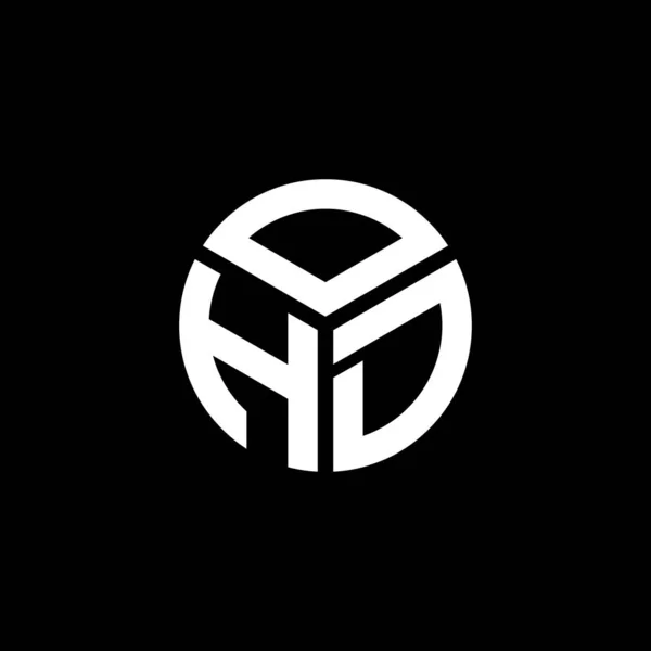 Projekt Logo Litery Ohd Czarnym Tle Kreatywne Inicjały Ohd Koncepcja — Wektor stockowy