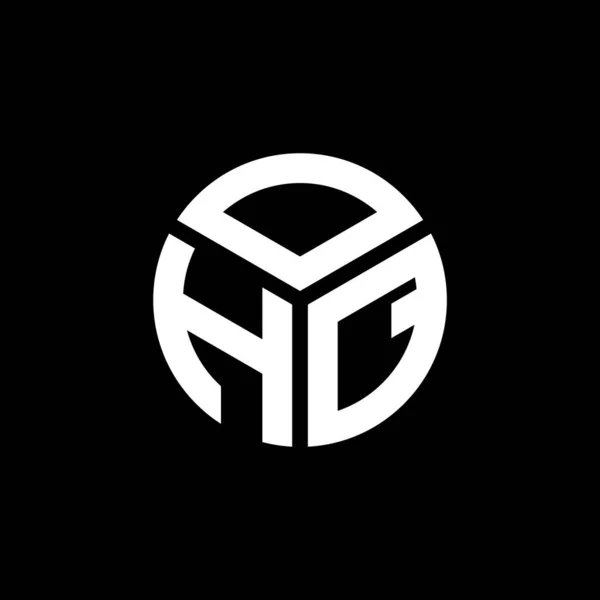 Diseño Del Logotipo Letra Ohq Sobre Fondo Negro Ohq Iniciales — Archivo Imágenes Vectoriales