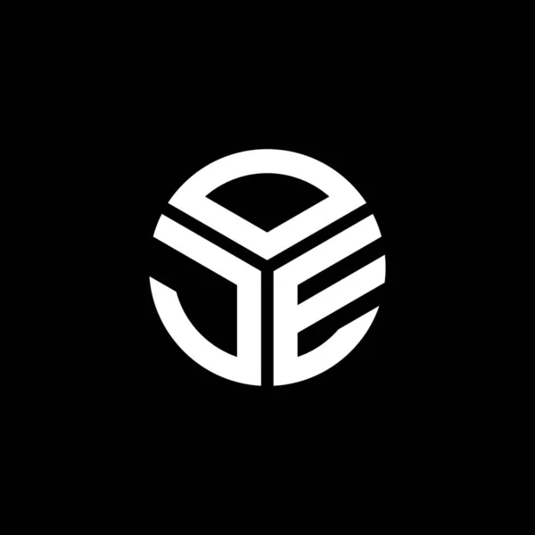 Diseño Del Logotipo Letra Oje Sobre Fondo Negro Oje Iniciales — Vector de stock
