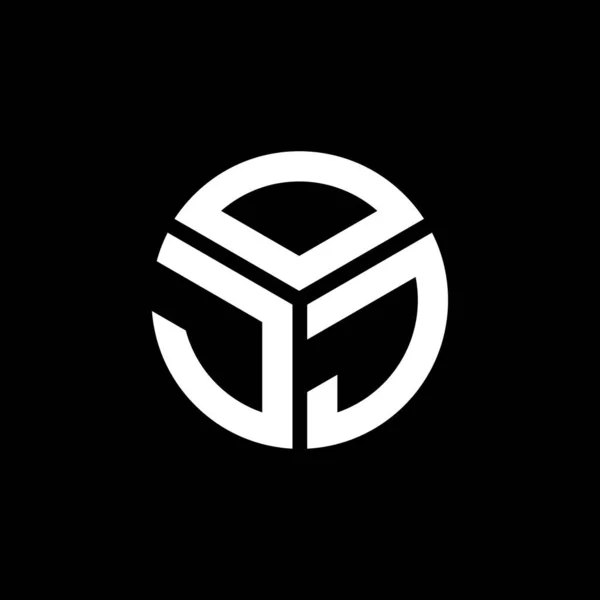 Siyah Arka Planda Ojj Harf Logosu Tasarımı Ojj Yaratıcı Harflerin — Stok Vektör