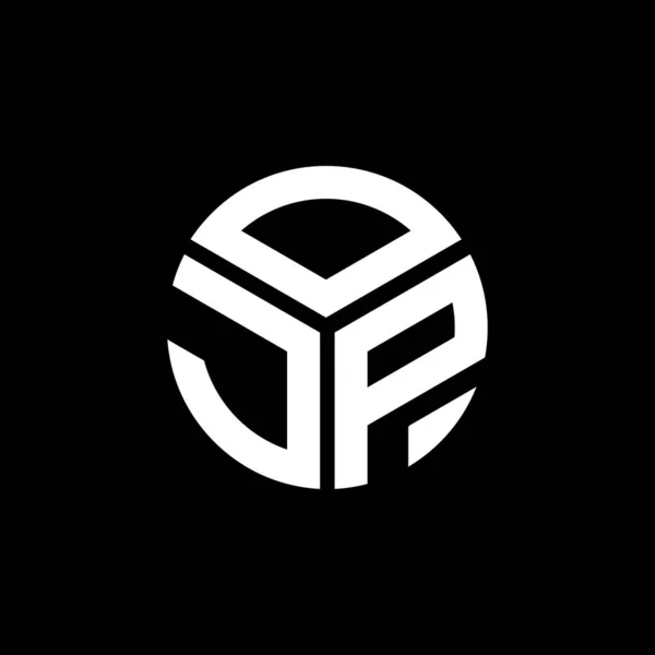 Ojp Letter Logo Design Auf Schwarzem Hintergrund Ojp Kreative Initialen — Stockvektor