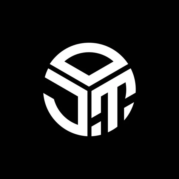 Дизайн Логотипа Ojt Черном Фоне Концепция Логотипа Буквенными Инициалами Ojt — стоковый вектор