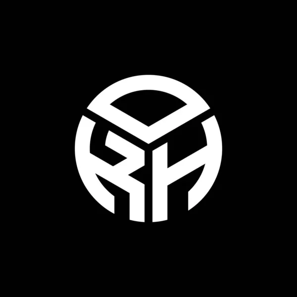 Okh Logo Ontwerp Zwarte Achtergrond Okh Creatieve Initialen Letter Logo — Stockvector