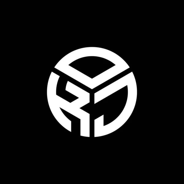 Okj Logo Ontwerp Zwarte Achtergrond Okj Creatieve Initialen Letter Logo — Stockvector