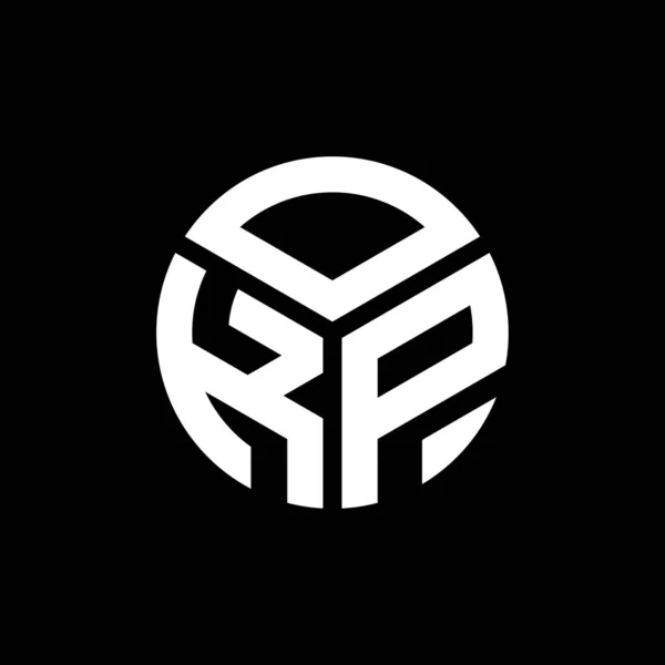 Okp Logo Ontwerp Zwarte Achtergrond Okp Creatieve Initialen Letter Logo — Stockvector