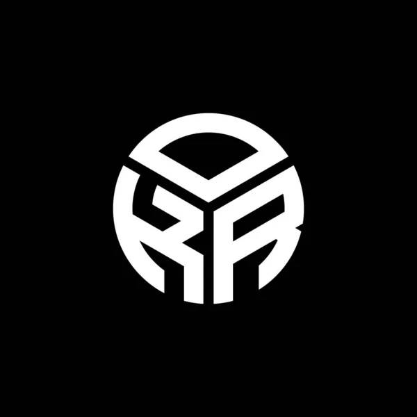 Projekt Logo Litery Okr Czarnym Tle Kreatywne Inicjały Okr Koncepcja — Wektor stockowy