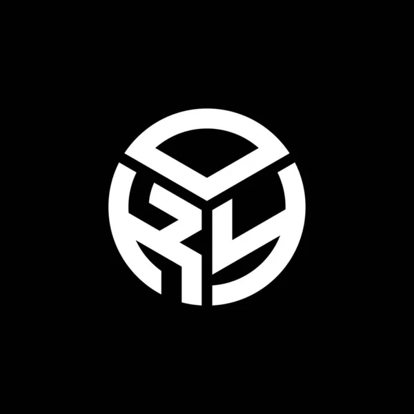 Projekt Logo Litery Oky Czarnym Tle Oky Twórcze Inicjały Koncepcja — Wektor stockowy