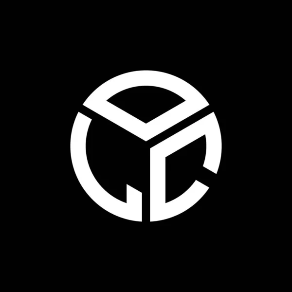 Siyah Arka Planda Olc Harf Logosu Tasarımı Olc Yaratıcı Harflerin — Stok Vektör