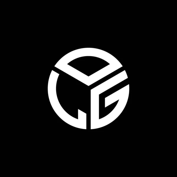 Olg Γράμμα Σχέδιο Λογότυπο Μαύρο Φόντο Olg Δημιουργική Αρχικά Γράμμα — Διανυσματικό Αρχείο