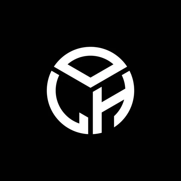 Дизайн Логотипа Olh Чёрном Фоне Концепция Логотипа Инициалами Olh Дизайн — стоковый вектор