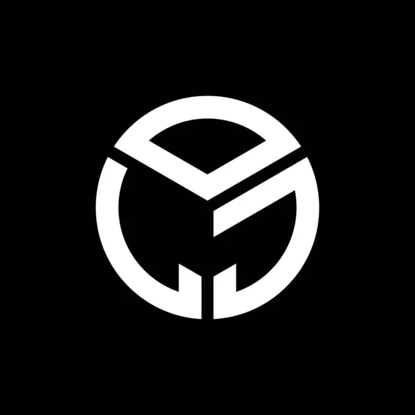 Desain Logo Surat Olj Pada Latar Belakang Hitam Olj Kreatif - Stok Vektor