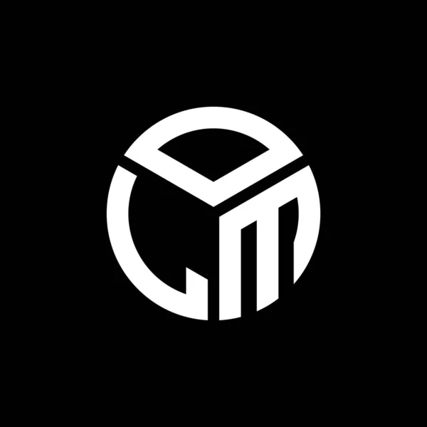 Diseño Del Logotipo Letra Olm Sobre Fondo Negro Olm Iniciales — Vector de stock
