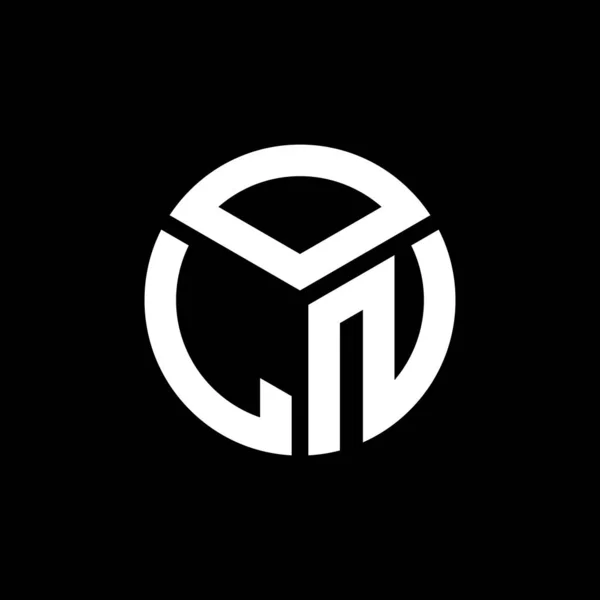 Projekt Logo Litery Oln Czarnym Tle Kreatywne Inicjały Oln Koncepcja — Wektor stockowy