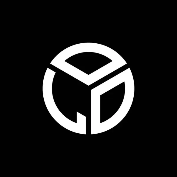 Siyah Arka Planda Olo Harf Logosu Tasarımı Olo Yaratıcı Harflerin — Stok Vektör