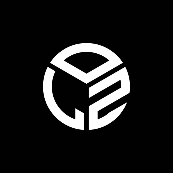 Olz Logo Ontwerp Zwarte Achtergrond Olz Creatieve Initialen Letter Logo — Stockvector
