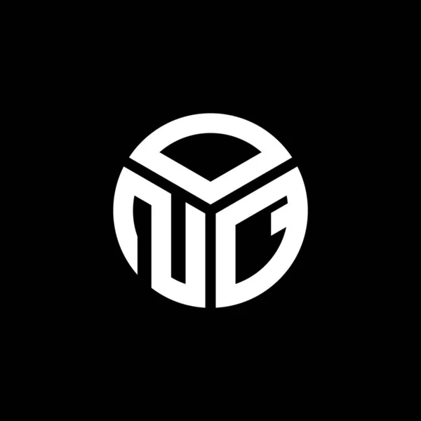 Diseño Del Logotipo Letra Onq Sobre Fondo Negro Onq Iniciales — Vector de stock