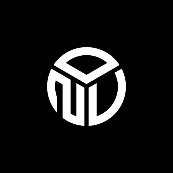 Дизайн Логотипа Ону Чёрном Фоне Творческие Инициалы Ону Буквенно Обозначают — стоковый вектор