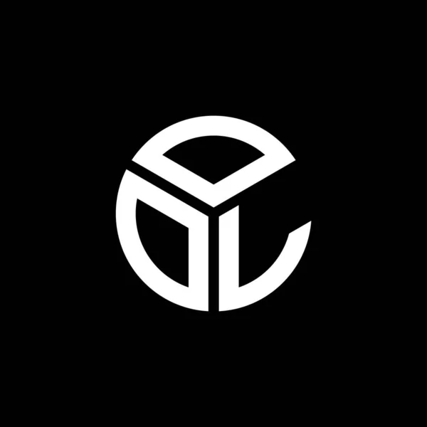 Projekt Logo Litery Ool Czarnym Tle Ool Twórcze Inicjały Koncepcja — Wektor stockowy