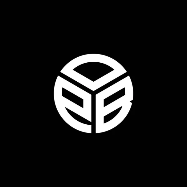 Opb Logo Ontwerp Zwarte Achtergrond Opb Creatieve Initialen Letter Logo — Stockvector