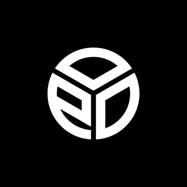 Logoen Til Opo Svart Bakgrunn Opos Logokonsept Med Kreative Initialer – stockvektor