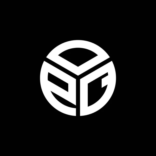 Design Logotipo Carta Opq Fundo Preto Opq Iniciais Criativas Conceito —  Vetores de Stock