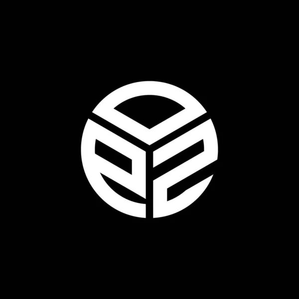 Webopz Brev Logo Design Sort Baggrund Opz Kreative Initialer Bogstav – Stock-vektor
