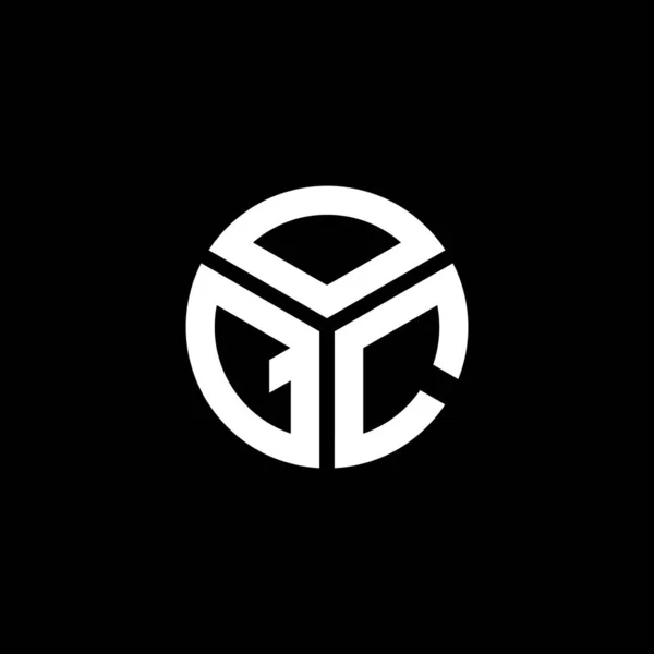 Oqc Letter Logo Design Black Background Oqc Creative Initials Letter — Stock Vector