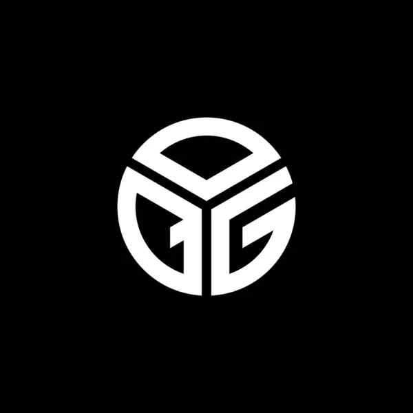 Design Logotipo Carta Oqg Fundo Preto Oqg Iniciais Criativas Conceito —  Vetores de Stock