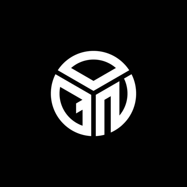 Σχεδιασμός Λογότυπου Γραμμάτων Oqn Μαύρο Φόντο Δημιουργικά Αρχικά Oqn Έννοια — Διανυσματικό Αρχείο