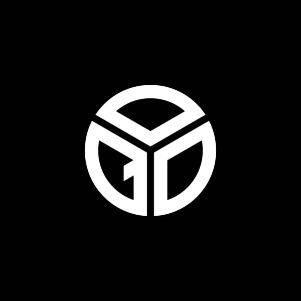 Форма Логотипу Oqo Чорному Тлі Творчі Ініціали Oqo Мають Поняття — стоковий вектор