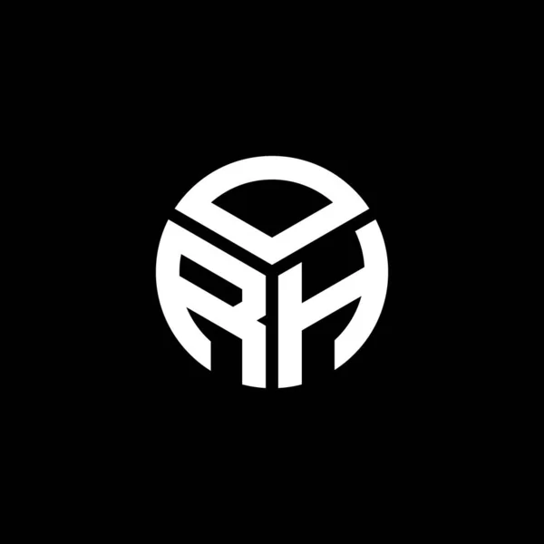 Orh Letter Logo Design Auf Schwarzem Hintergrund Orh Kreative Initialen — Stockvektor