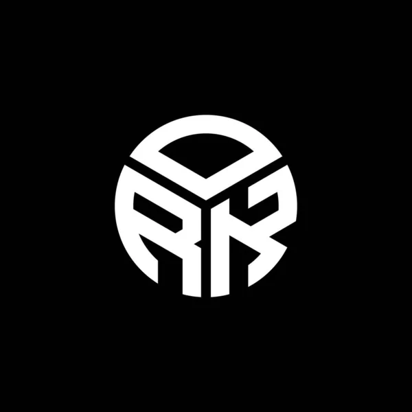 Ork Letter Logo Design Auf Schwarzem Hintergrund Ork Kreative Initialen — Stockvektor