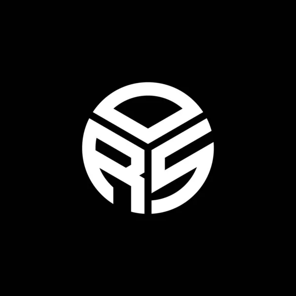 Projeto Logotipo Carta Ors Fundo Preto Ors Iniciais Criativas Conceito —  Vetores de Stock