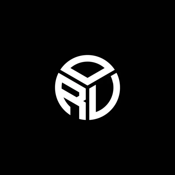 Oru Letter Logo Design Auf Schwarzem Hintergrund Oru Kreative Initialen — Stockvektor