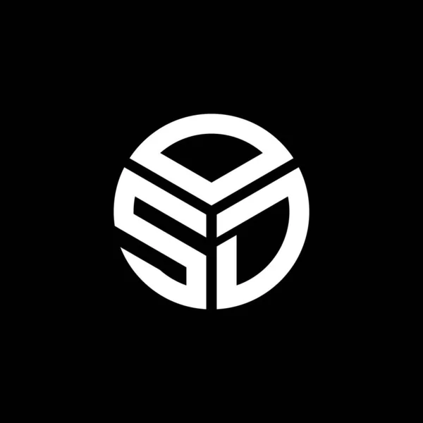 Projekt Logo Litery Osd Czarnym Tle Kreatywne Inicjały Osd Koncepcja — Wektor stockowy