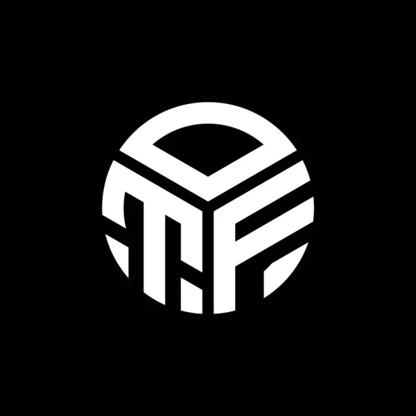 Otf Letter Logo Design Black Background Otf Creative Initials Letter — Stock Vector