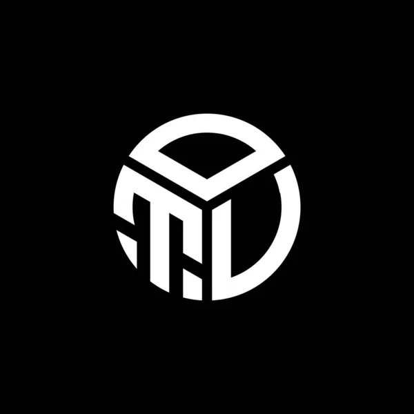 Otv Letter Logo Design Black Background Otv Creative Initials Letter — Stock Vector